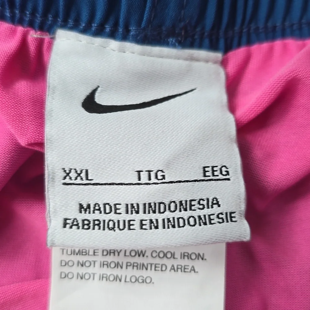 NWT Nike Men's Volley Swim Shorts Colorblock- Blue and Pink Size XXL - Picture 4 of 6